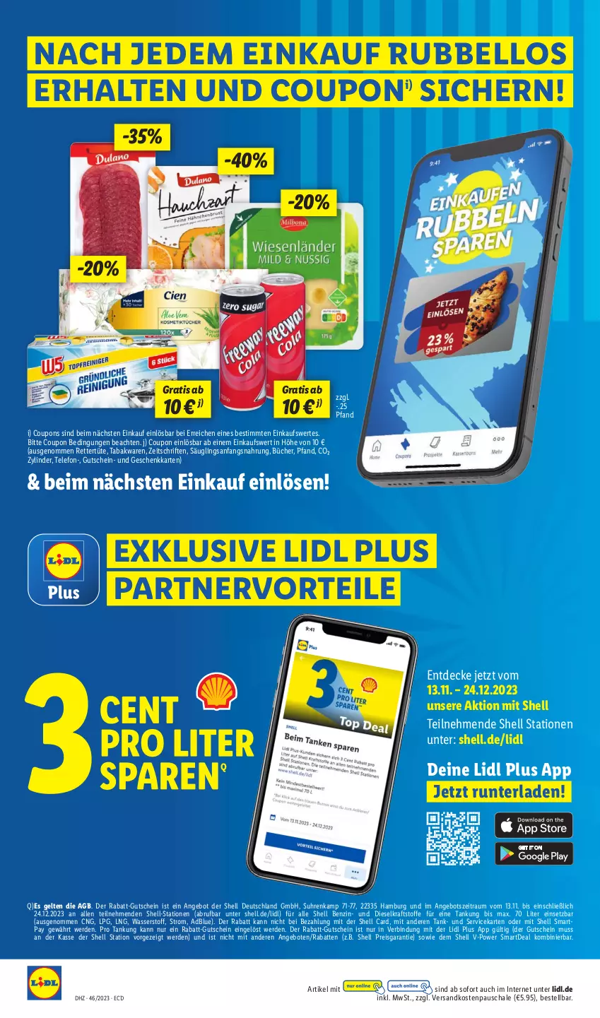 Aktueller Prospekt Lidl - Aktionsprospekt - von 13.11 bis 18.11.2023 - strona 12 - produkty: adblue, angebot, angebote, coupon, coupons, decke, Diesel, eis, elle, erde, gutschein, kraft, ndk, reis, Schal, Schale, telefon, Ti, Tüte, uhr, wasser