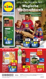 Gazetka promocyjna Lidl - Aktionsprospekt - Gazetka - ważna od 18.11 do 18.11.2023 - strona 1 - produkty: 7UP, angebot, angebote, Bad, bio, coupon, Dr. Oetker, eis, elle, esmara, garnelen, Holz, jacobs, jacobs tassimo, livergy, Mode, preisvorteil, Pulli, Pullover, reis, Schwip Schwap, sim, tassimo, teller, Ti