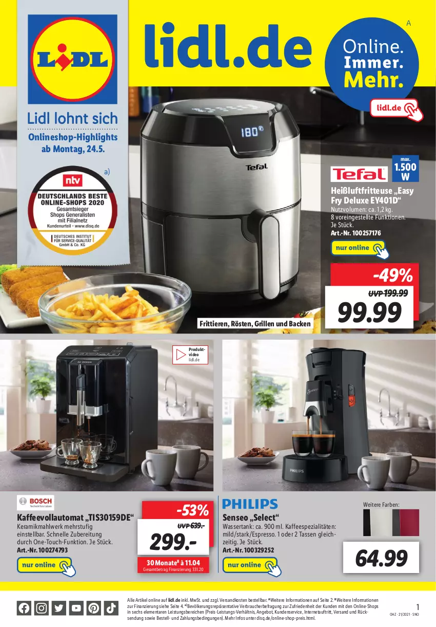 Aktueller Prospekt Lidl - Onlineshop-Highlights der Woche - von 24.05 bis 30.05.2021 - strona 1