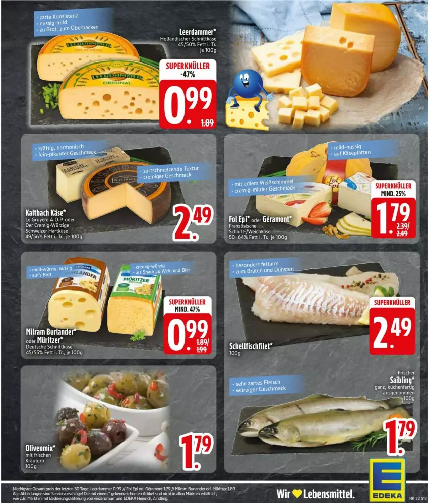 Aktueller Prospekt Edeka - Prospekte - von 26.05 bis 31.05.2025 - strona 15 - produkty: Abtei, burlander, deka, eis, fol epi, hartkäse, holländischer schnittkäse, Käse, kräuter, kräutern, lebensmittel, leerdammer, reis, schnittkäse, schweizer hartkäse, ZTE