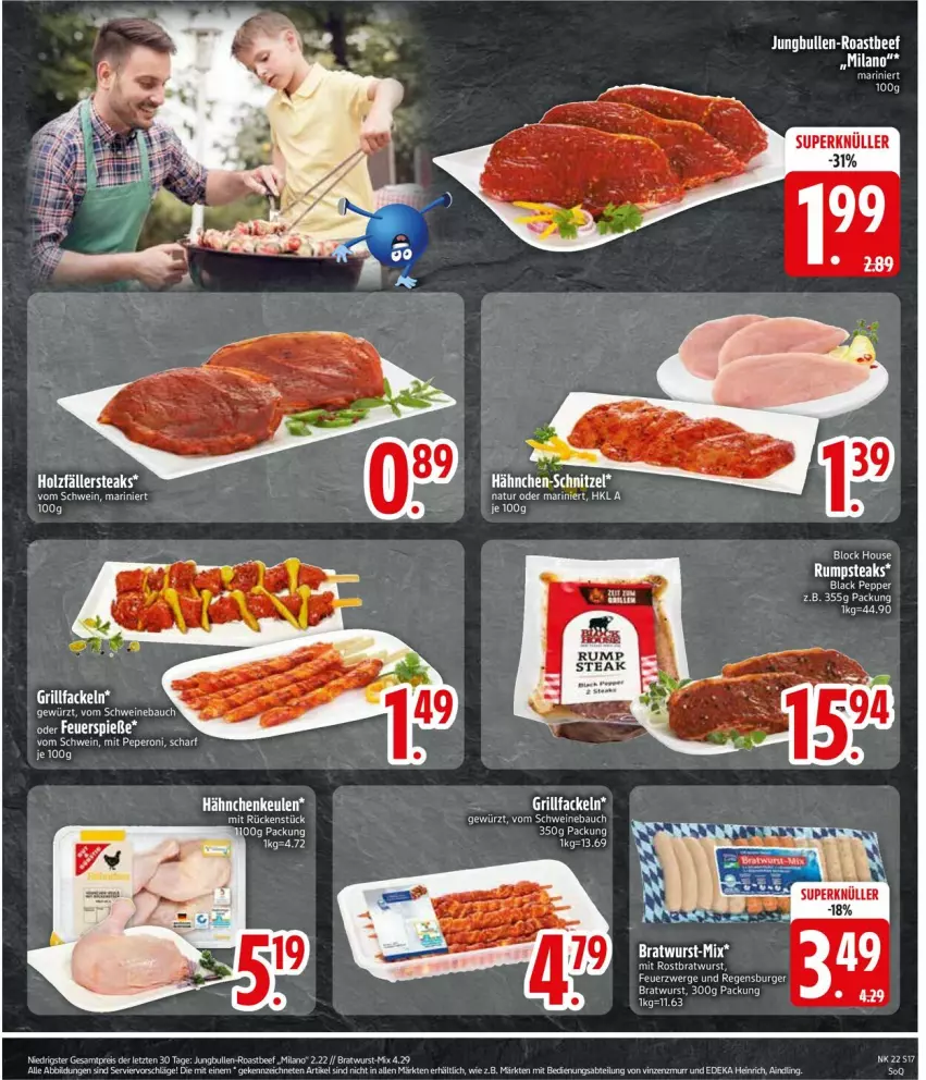 Aktueller Prospekt Edeka - Prospekte - von 26.05 bis 31.05.2025 - strona 19 - produkty: Bau, beef, bratwurst, eis, gewürz, grill, grillfackeln, Holz, holzfällersteaks, jungbullen, lack, leine, LG, natur, peperoni, Peroni, reis, roastbeef, schnitzel, schwein, schweine, Schweinebauch, steak, steaks, wein, weine, wurst, ZTE