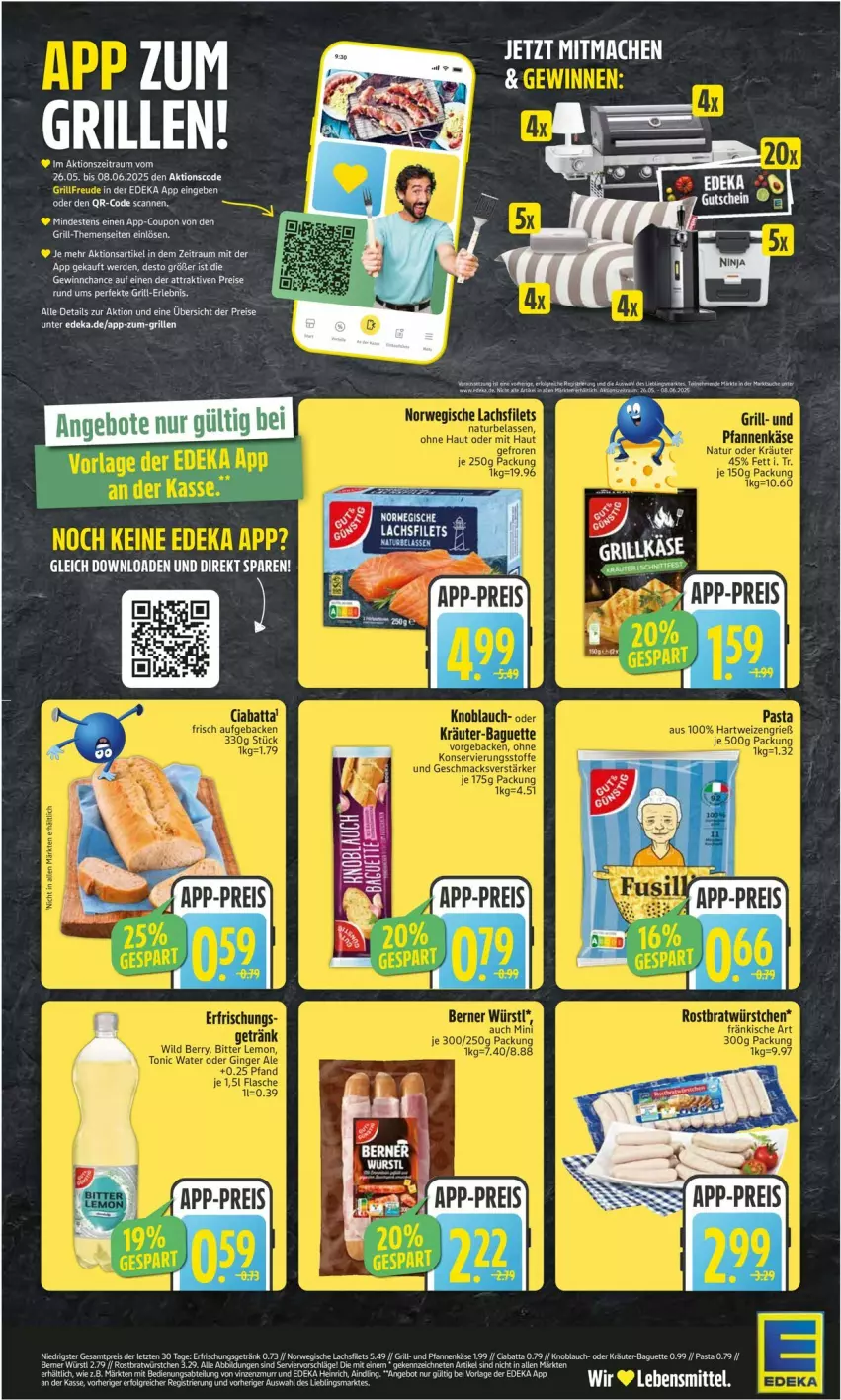 Aktueller Prospekt Edeka - Prospekte - von 26.05 bis 31.05.2025 - strona 2 - produkty: ciabatta, deka, eis, ente, erde, erfrischungsgetränk, filet, filets, getränk, grill, Grillkäse, Käse, knoblauch, kräuter, lachs, lachsfilet, lachsfilets, oder kräuter, pasta, pfanne, pfannen, pfannenkäse, reis, rwe, Ti, und pfanne, ZTE
