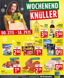 Gazetka promocyjna Edeka - Prospekte - Gazetka - ważna od 29.11 do 29.11.2025 - strona 30 - produkty: adventuros, beutel, bio, Edelsalami, eis, felix, flasche, Glühwein, gulasch, jungbullen, keimöl, kitkat, knoppers, leberkäs, lion, mazola, purina, salami, schwein, smarties, snack, Ti, wein