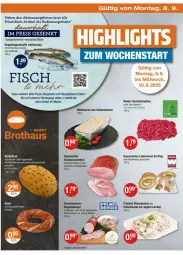Gazetka promocyjna Vmarkt - Prospekte - Gazetka - ważna od 10.09 do 10.09.2025 - strona 18 - produkty: angebot, angebote, aqua, brot, buch, burger, eis, elle, fisch, fleisch, fleischsalat, forelle, frischfisch, geschnetzeltes, gewürz, Hausmacher, Holz, joghur, joghurt, Krustenschinken, leberwurst, mac, mehl, natur, Omep, regensburger, rel, rezept, rind, rinder, ring, salat, salz, schinken, schwein, spitzenqualität, Ti, wein, Weißwurst, wurst, Zelt