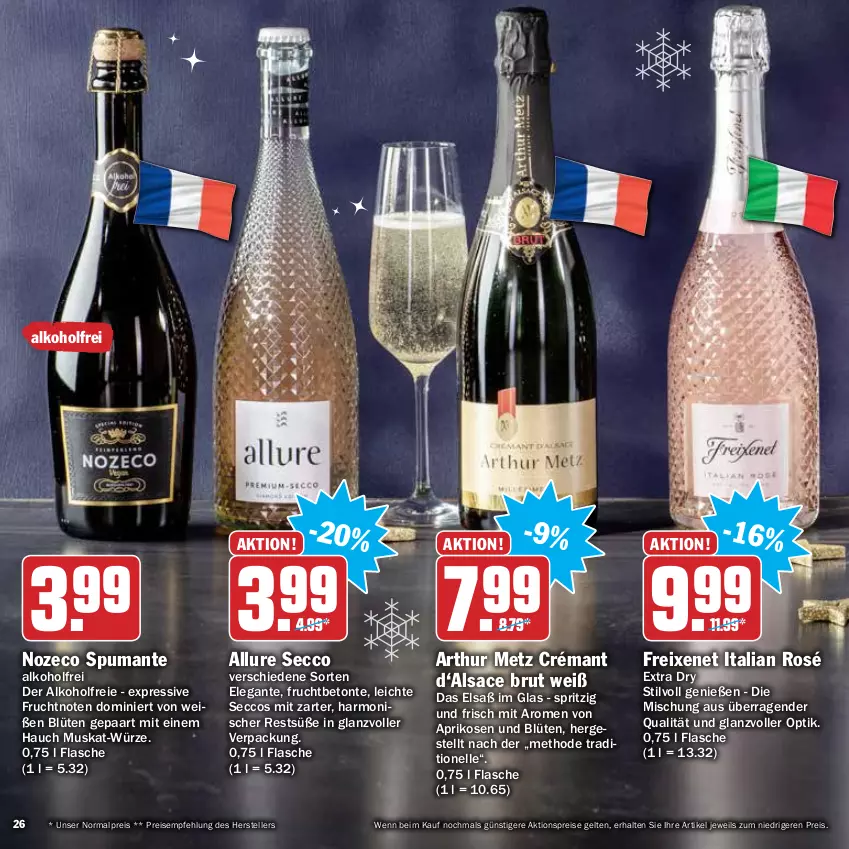 Aktueller Prospekt Hit - Prospekte - von 29.11 bis 31.12.2021 - strona 26 - produkty: aktionspreis, alkohol, aprikose, aprikosen, Blüte, brut, ecco, eis, elle, flasche, freixenet, frucht, puma, reis, sac, spumante, teller, Ti