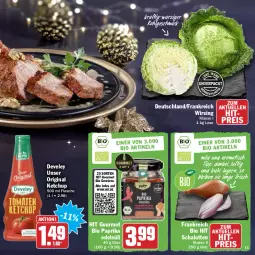 Gazetka promocyjna Hit - Prospekte - Gazetka - ważna od 31.12 do 31.12.2021 - strona 11 - produkty: bio, bio hit, develey, eis, elle, flasche, gewürz, gin, ketchup, LG, mac, paprika, reis, Schal, Schalotte, Ti, tisch, Wirsing