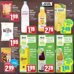 Gazetka promocyjna Hit - Prospekte - Gazetka - ważna od 31.12 do 31.12.2021 - strona 31 - produkty: apfel, aus dem kühlregal, Berger, beutel, bio, chips, direktsaft, flasche, getränk, getränke, Hohes C, ingwer, Käse, kühlregal, minze, nuss, obst, regal, saft, seeberger, snack, tee, Ti, valensina, wasser, zitrone