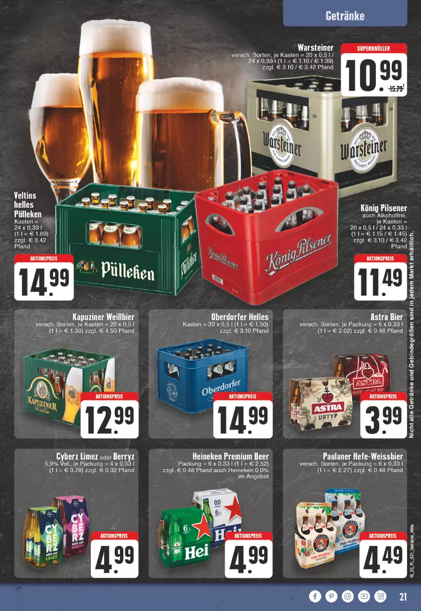 Aktueller Prospekt E Center - Angebote der Woche - von 08.05 bis 13.05.2023 - strona 21 - produkty: aktionspreis, alkohol, angebot, eis, fisch, getränk, getränke, heineken, korn, reis, Ti