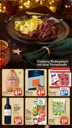 Gazetka promocyjna Rewe - Prospekte - Gazetka - ważna od 23.12 do 23.12.2023 - strona 5 - produkty: Becher, coupon, cranberry, creme, eis, gulasch, krone, lachs, Portwein, pute, rama, rama cremefine, reis, rezept, rezepte, rind, rinder, rindergulasch, rosen, Rosenkohl, rouge, Soße, Ti, tiefpreis, wein