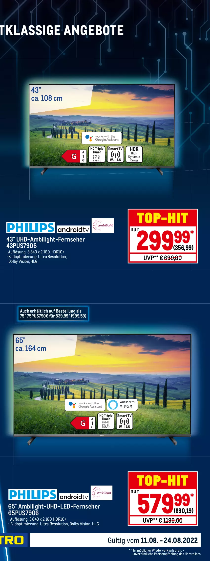 Aktueller Prospekt Metro - Technik Spezial - von 11.08 bis 24.08.2022 - strona 15 - produkty: angebot, angebote, eis, elle, ente, fernseher, LG, reis, teller, Ti, top-hit, uhd