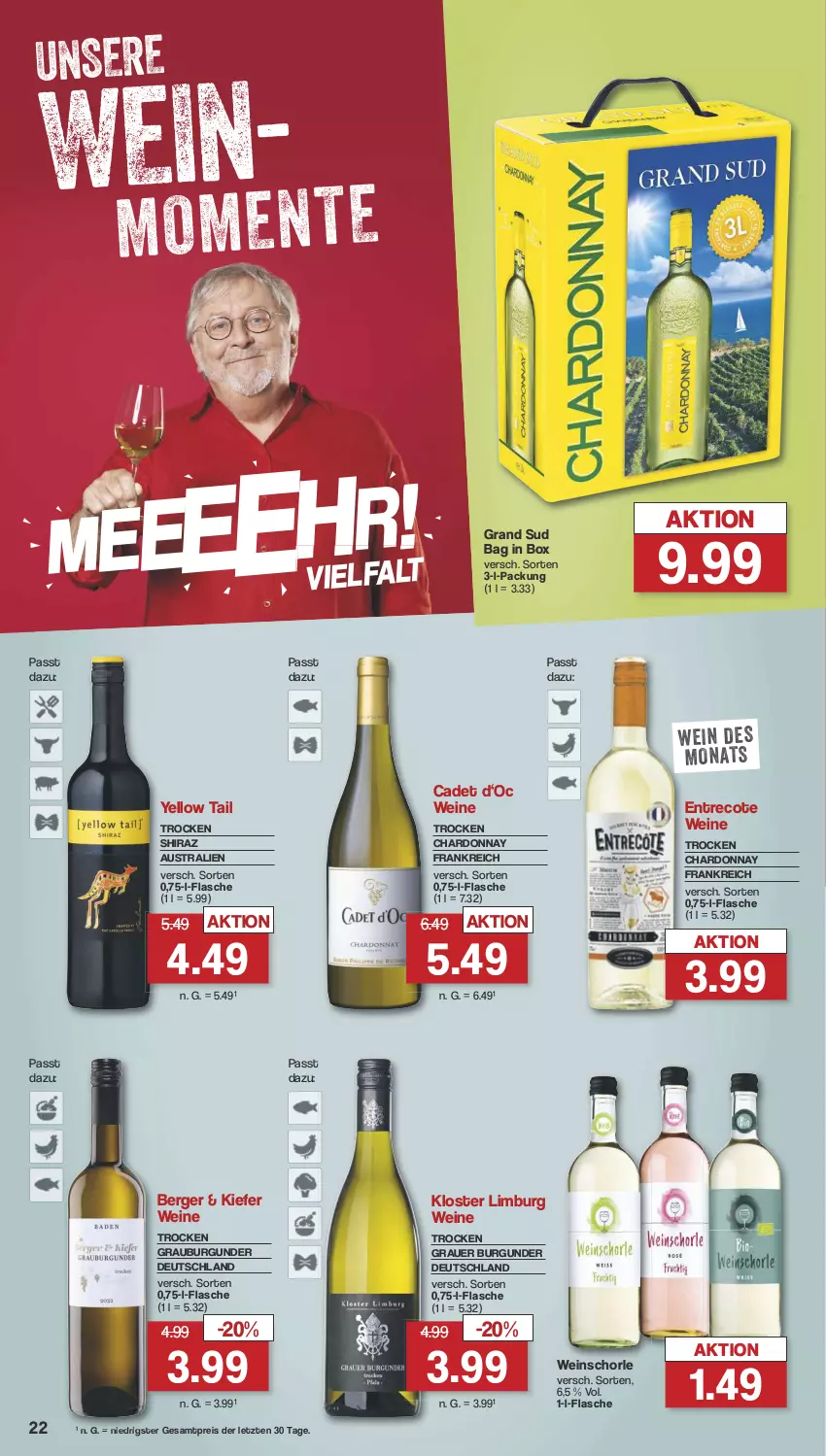 Aktueller Prospekt Famila - Prospekte - von 05.08 bis 10.08.2024 - strona 25 - produkty: auer, aust, Berger, burgunder, chardonnay, eis, flasche, grand sud, grauburgunder, grauer burgunder, reis, schorle, Ti, wein, weine, weinschorle, yellow tail, ZTE