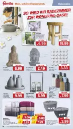 Gazetka promocyjna Famila - Prospekte - Gazetka - ważna od 10.08 do 10.08.2024 - strona 29 - produkty: auer, batterie, Bau, baumwolle, Buddha, dekoration, eis, flasche, glasflasche, Handseife, handtuch, Holz, korb, LG, reis, Seife, tee, Teelicht, teelichte, Ti, tuc, Vase, wolle, Zement, ZTE