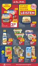 Gazetka promocyjna Aldi Nord - Von Montag - Gazetka - ważna od 02.03 do 02.03.2024 - strona 28 - produkty: aldi, angebot, angebote, Becher, braten, butter, culinesse, eis, flasche, gin, gutfried, hafer, haferfleks, joghur, joghurt, joghurt mit der ecke, Käse, kerrygold, kölln, lachs, meersalz, Meersalzbutter, meggle, Müller, ohne palmöl, olive, oliven, rama, Rama Culinesse, reis, salz, schinken, Streichzart, Ti