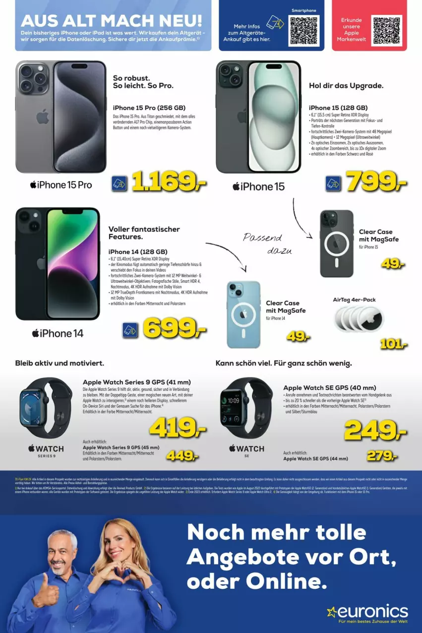 Aktueller Prospekt Euronics - Prospekte - von 13.06 bis 17.06.2024 - strona 12 - produkty: angebot, angebote, Apple, Apple Watch, Apple Watch SE, asti, deo, elle, fanta, fisch, fische, GPS, iphone, Ti, tisch