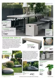 Gazetka promocyjna Selgros - Garten exklusiv - Gazetka - ważna od 30.07 do 30.07.2022 - strona 4 - produkty: Bank, eis, elle, erde, esstisch, Garten, hocker, Holz, mac, möbel, reis, Ria, Ti, tisch, topf, übertopf, wasser, Zement