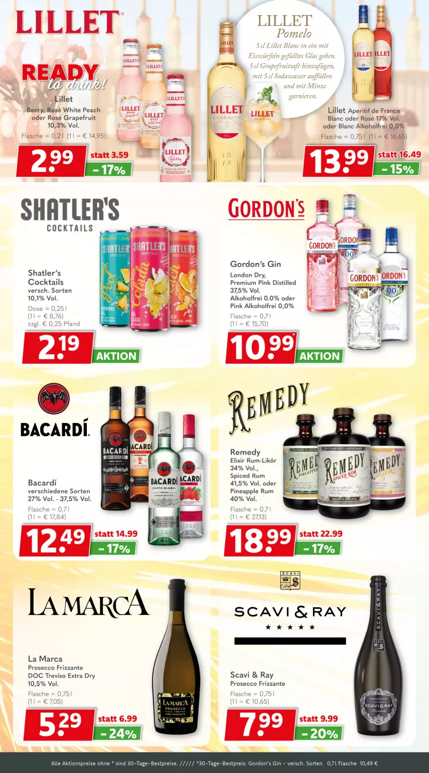 Aktueller Prospekt Getraenkeland - von 31.08 bis 12.09.2026 - strona 9 - produkty: aktionspreis, alkohol, aperitif, Apple, bacardi, bestpreis, bestpreise, cocktail, cocktails, ecco, eis, eiswürfel, flasche, frizzante, gin, gordon, Gordon’s, grapefruit, likör, lillet, london dry, minze, Pomelo, prosecco, reis, rum, saft, Soda, Ti, wasser, würfel