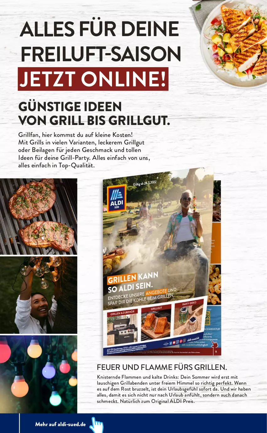 Aktueller Prospekt AldiSud - ALDI Aktuell - von 16.05 bis 21.05.2022 - strona 36 - produkty: aldi, drink, drinks, eis, gin, grill, ilag, lamm, leine, LG, mac, reis, Ria, Ti, Zelt