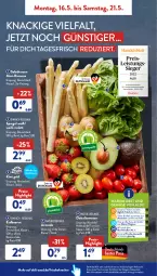 Gazetka promocyjna AldiSud - ALDI Aktuell - Gazetka - ważna od 21.05 do 21.05.2022 - strona 2 - produkty: aldi, asti, avocado, beere, beeren, bio, datteltomaten, eimer, eis, Elan, erdbeere, erdbeeren, erde, kiwi, Kiwi Gold, kracher, lebensmittel, natur, obst, Obst und Gemüse, Rauch, reis, rum, salat, salatherzen, Schal, Schale, spargel, Ti, tomate, tomaten, und gemüse, Yo