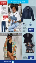 Gazetka promocyjna AldiSud - ALDI Aktuell - Gazetka - ważna od 21.05 do 21.05.2022 - strona 34 - produkty: aldi, Bau, baumwolle, dell, eis, elle, Jacke, jeans, Jeansjacke, Mode, reis, Stretchjeans, Ti, wolle