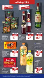 Gazetka promocyjna AldiSud - ALDI Aktuell - Gazetka - ważna od 21.05 do 21.05.2022 - strona 41 - produkty: alle artikel ohne dekoration, bifi, Blüte, chili, chips, dekoration, eis, eistee, elle, flasche, funny-frisch, gerolsteine, gerolsteiner, gin, holunder, holunderblüte, irish whiskey, jameson, limo, limonade, linsen, lorenz, mac, orange, pfirsich, reis, salami, sirup, snack, steiner, tee, teller, Ti, whiskey, Yo, zitrone, ZTE