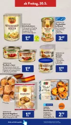 Gazetka promocyjna AldiSud - ALDI Aktuell - Gazetka - ważna od 21.05 do 21.05.2022 - strona 48 - produkty: aldi, Amber, Artischocken, bohne, bohnen, eier, eis, filet, filets, fisch, fische, Fischer, gin, honig, in olivenöl, jalapeño, kidney, mandel, mandeln, mit paprika, olive, oliven, olivenöl, paprika, pizza, pudding, reis, salat, salate, salz, sauce, Schere, thunfisch, Ti, tisch, Törtchen