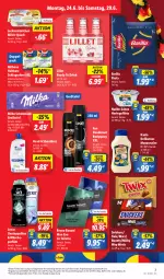 Gazetka promocyjna Lidl - Aktionsprospekt - Gazetka - ważna od 29.06 do 29.06.2024 - strona 11 - produkty: angebot, axe, barilla, body, bodyspray, Bona, bounty, bruno banani, coupon, deo, deodorant, drink, eau de toilette, eis, elle, filet, filets, hering, Herings, heringsfilets, leckermäulchen, lenor, lillet, mars, mayonnaise, Milbona, milch, milka, milka schokolade, milky way, nadler, pasta, preisvorteil, quark, rapsöl, reis, ring, sahne, schlagsahne, schoko, schokolade, snickers, teller, Ti, twix, wäscheparfüm, Yo, ZTE