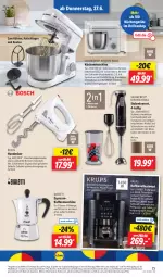 Gazetka promocyjna Lidl - Aktionsprospekt - Gazetka - ważna od 29.06 do 29.06.2024 - strona 35 - produkty: angebot, auto, Becher, bosch, coupon, decke, Deckel, edelstahl, eis, elle, espresso, handmixer, herdarten, kaffee, kaffeevollautomat, krups, küche, Küchen, küchenmaschine, Messbecher, Mixer, Persona, Reinigung, reis, Schneebesen, silvercrest, Spritzschutz, stabmixer, tasse, Ti, tisch, wasser, wassertank