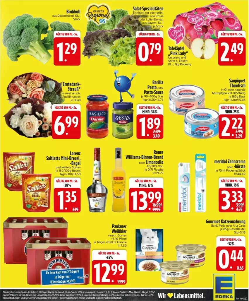Aktueller Prospekt Edeka - Prospekte - von 29.09 bis 04.10.2025 - strona 27 - produkty: beutel, Birnen, creme, flasche, katzennahrung, limo, meridol, natur, natura, pesto, salat, sauce, Spezi, Ti, zahncreme
