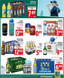Gazetka promocyjna Edeka - Prospekte - Gazetka - ważna od 04.10 do 04.10.2025 - strona 21 - produkty: Alwa, auer, Bau, Bauer, bier, bio, corona, deka, drink, elle, energy drink, flasche, gin, jever, jever pilsener, krumbach, lamm, mineralwasser, mönchshof, monster, Monster Energy, natur, oettinger, pils, pilsener, radler, rel, rum, Ti, wasser