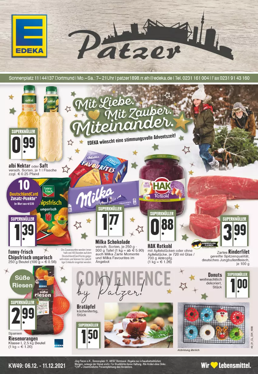 Aktueller Prospekt Edeka - Angebote der Woche - von 06.12 bis 11.12.2021 - strona 1