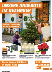 Gazetka promocyjna Obi - Prospekte - Gazetka - ważna od 31.12 do 31.12.2023 - strona 1 - produkty: akku, akku-bohrschrauber, Blüte, Bohrschrauber, eis, kerze, Kette, ladegerät, LED-Kerze, leds, lichterkette, Lithium-Lonen-Akku, reis, ring, tee, Ti, timer, top-preis, topf, übertopf, wasser, Weihnachtsstern