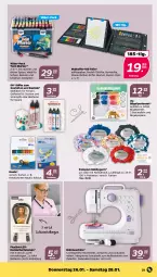 Gazetka promocyjna Netto - Woche 4 - Gazetka - ważna od 28.01 do 28.01.2023 - strona 21 - produkty: batterie, batterien, bügel, buntstifte, Hobby, kerze, koffer, Lampe, LG, Nähmaschine, papier, perlen, socken, Stecktafel, stifte, strümpfe, Ti, wasser