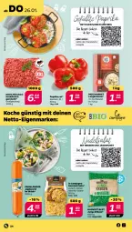 Gazetka promocyjna Netto - Woche 4 - Gazetka - ważna od 28.01 do 28.01.2023 - strona 24 - produkty: beutel, eis, erbsen, fleisch, Fleischerei, hackfleisch, hackfleisch gemischt, jagdwurst, junge erbsen, kochbeutel, korn, Langkornreis, nudel, nudelsalat, paprika, paprika rot, pasta, reis, rezept, rezepte, salat, salate, Schere, Ti, wurst