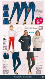 Gazetka promocyjna Netto - Woche 4 - Gazetka - ważna od 28.01 do 28.01.2023 - strona 9 - produkty: Bau, baumwolle, Bengalin, gin, hose, jeans, Kinder, Langarmshirt, leggings, Ria, shirt, Ti, wolle