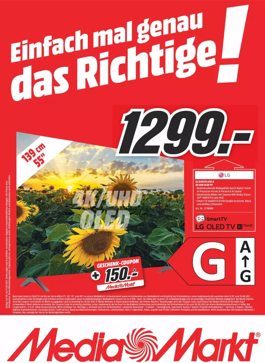 Aktueller Prospekt Media Markt - Prospekte - von 05.08 bis 11.08.2021 - strona 1