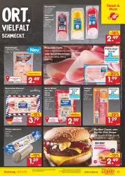 Gazetka promocyjna Netto Marken-Discount - Filial-Angebote - Gazetka - ważna od 15.04 do 15.04.2023 - strona 17 - produkty: angebot, auer, Bau, beef, bestpreis, bier, bierschinken, burger, Burger Sauce, dauertiefpreis, eis, emmentaler, fleisch, Geflügel, gin, jagdwurst, Käse, leberwurst, merl, prosciutto, prosciutto cotto, regensburger, reis, rezept, saft, salami, sauce, schinken, Speck, Ti, tiefpreis, wurst, wurst in selbstbedienung, ZTE