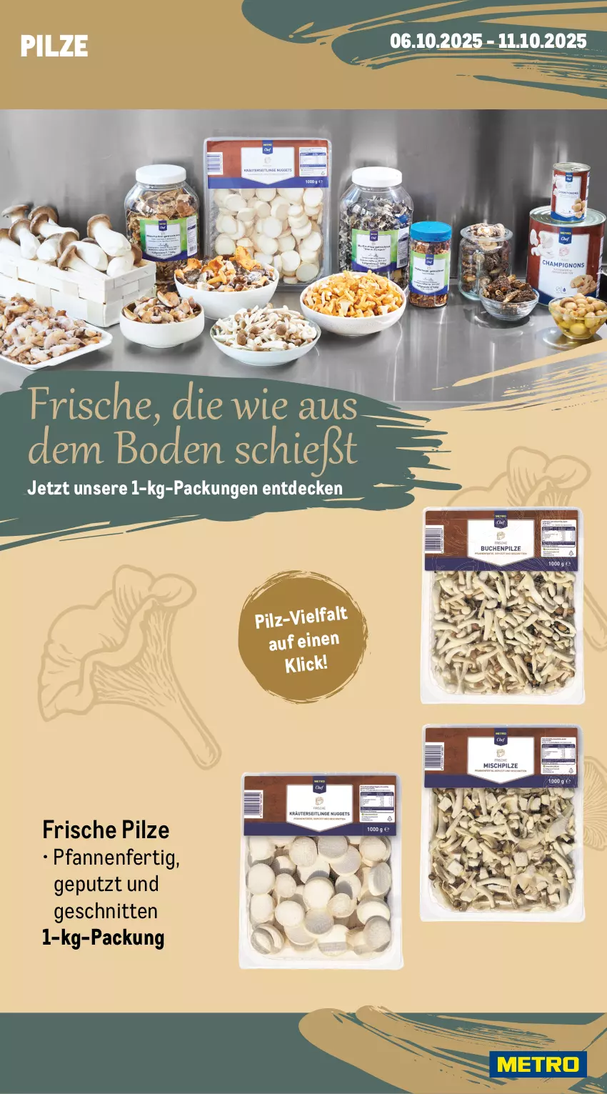 Aktueller Prospekt Metro - Wochen-Angebote - von 06.10 bis 11.10.2025 - strona 9 - produkty: blume, blumen, blumenkohl, decke, eis, kräuter, obst, paprika, paprika rot, pfanne, pfannen, pilze, reis, salat, schnitten, Ti, tiefpreis, Wild