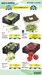 Gazetka promocyjna Metro - Wochen-Angebote - Gazetka - ważna od 11.10 do 11.10.2025 - strona 8 - produkty: blume, blumen, blumenkohl, decke, eis, kräuter, obst, paprika, paprika rot, pfanne, pfannen, pilze, reis, salat, schnitten, Ti, tiefpreis, Wild