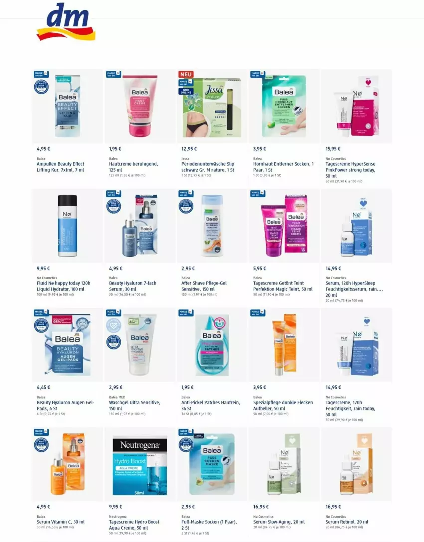 Aktueller Prospekt Dm Drogerie - Prospekte - von 03.02 bis 09.02.2022 - strona 3 - produkty: after shave, aqua, creme, Effect, elle, gin, Heu, hyaluron, Maske, natur, neutrogena, Persen, rum, Serum, slip, socken, Spezi, tagescreme, Ti, Unterwäsche, vita, Vitamin C, waschgel