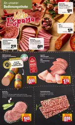 Gazetka promocyjna Rewe - REWE Ihr Kaufpark - Gazetka - ważna od 02.07 do 02.07.2022 - strona 6 - produkty: Bad, Brühwurst, chorizo, dell, eis, fleisch, gelee, gurke, gurken, Hähnchenfleisch, Hausmacher, hausmarke, Kalbfleisch, leberwurst, mac, Mantel, meersalz, Mett, mit kalbfleisch, mortadella, olive, oliven, paprika, pute, putenbrust, rewe hausmarke, Ria, salami, salz, schinken, schwein, serrano, serrano schinken, Spezi, Ti, truthahn, wein, wurst, zwiebel, zwiebeln