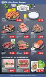 Gazetka promocyjna Combi - Prospekte - Gazetka - ważna od 09.04 do 09.04.2022 - strona 6 - produkty: auer, aufschnitt, aus dem kühlregal, backofen, Bau, Bauer, bio, braten, bratenaufschnitt, bratwurst, Edelsalami, Geflügel, gin, kräuter, kräutern, kühlregal, Kümmelbauch, lachs, leberwurst, mac, natur, Ofen, pfanne, pfeffer, prosciutto, prosciutto cotto, regal, rollbraten, salami, schinken, schwein, schweine, Schweinebauch, Ti, tzatziki, wein, weine, wiener, wiener würstchen, wurst, würstchen, zwiebel