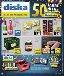 Gazetka promocyjna Diska - Gazetka - ważna od 20.04 do 20.04.2024 - strona 1 - produkty: alkohol, angebot, angebote, bier, butter, deka, ecco, eis, ferrero, flasche, frucht, fruchtsecco, jever, landliebe, nuss, nutella, reis, rispentomaten, rotkäppchen, rwe, sekt, Streichzart, tee, Ti, tomate, tomaten, Yo, ZTE