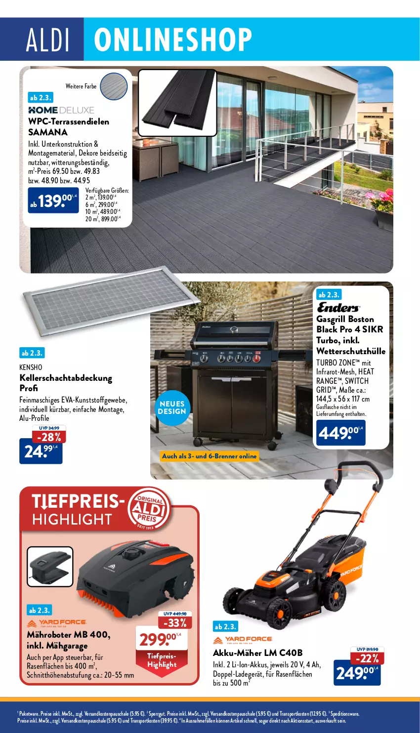 Aktueller Prospekt Aldi Nord - Von Montag - von 03.03 bis 08.03.2025 - strona 34 - produkty: akku, eis, elle, flasche, gasgrill, grill, lack, ladegerät, li-ion-akku, mähroboter, ndk, rasen, reis, Ria, rum, Schal, Schale, schutzhülle, senf, Sport, Ti, tiefpreis