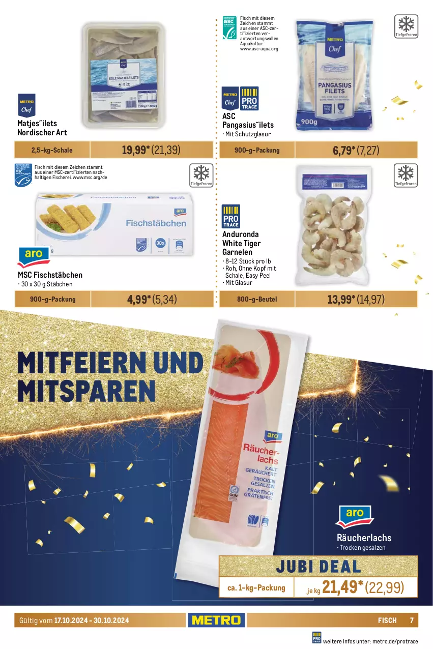 Aktueller Prospekt Metro - GastroJournal - von 17.10 bis 30.10.2024 - strona 7 - produkty: Abtei, angebot, angebote, aqua, beutel, cin, coupon, eier, eis, elle, filet, filets, fisch, fische, Fischer, fischstäbchen, fleisch, garnelen, lachs, matjes, Metro, Muscheln, Pangasius, Ragout, Räucherlachs, reis, salz, Schal, Schale, Schere, Ti, Wild, Zander