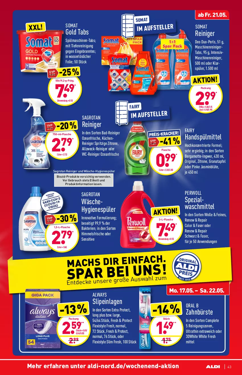 Aktueller Prospekt Aldi Nord - Aldi-Aktuell - von 17.05 bis 05.06.2021 - strona 43