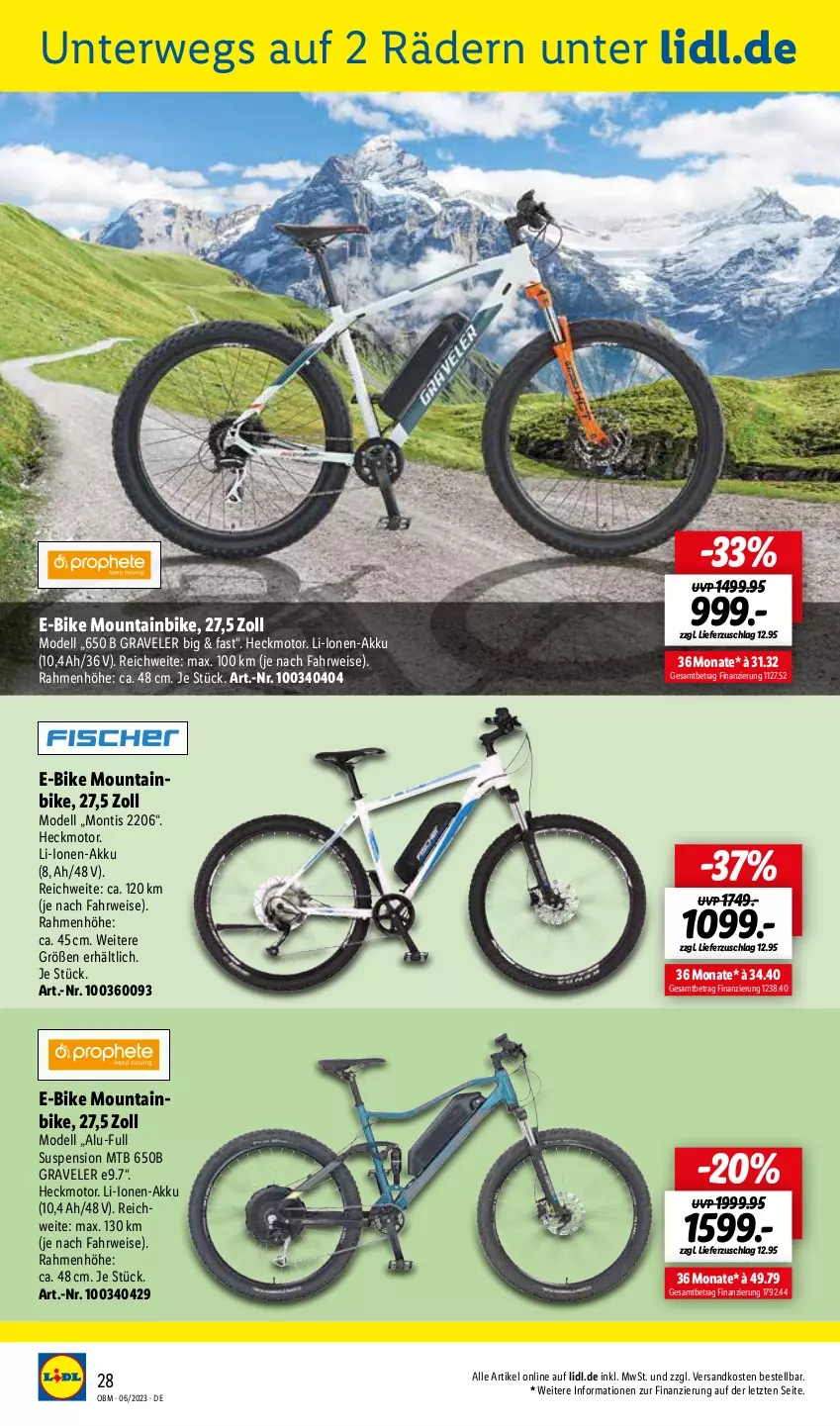 Aktueller Prospekt Lidl - Juni-Highlights im Onlineshop - von 01.06 bis 30.06.2023 - strona 28 - produkty: akku, dell, E-Bike, eis, Mode, Mountainbike, ndk, rwe, Ti, ZTE