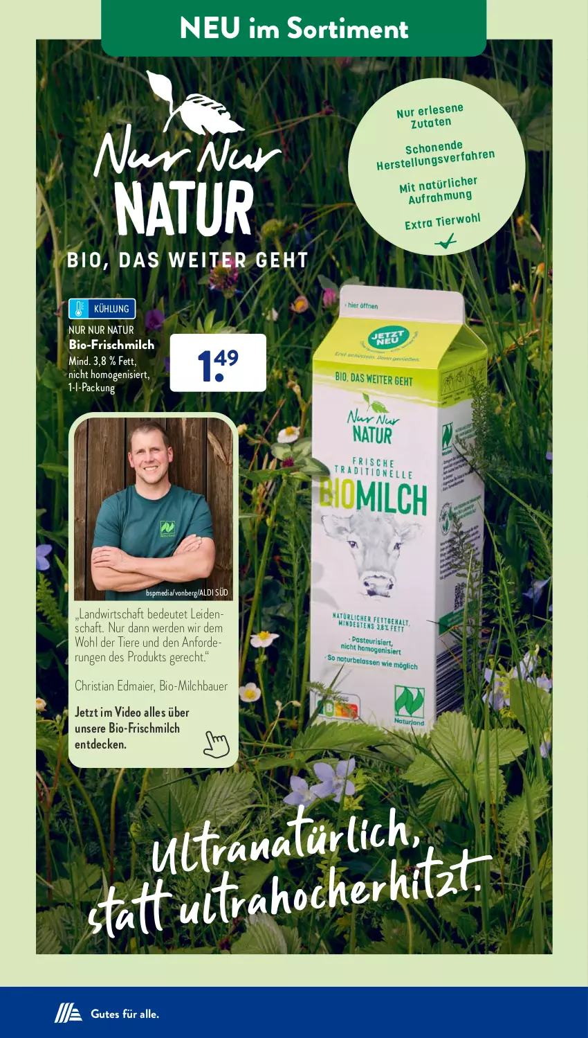 Aktueller Prospekt AldiSud - NÄCHSTE WOCHE - von 02.10 bis 07.10.2023 - strona 41 - produkty: aldi, auer, Bau, Bauer, bio, decke, deo, erde, milch, natur, Ti, Tiere