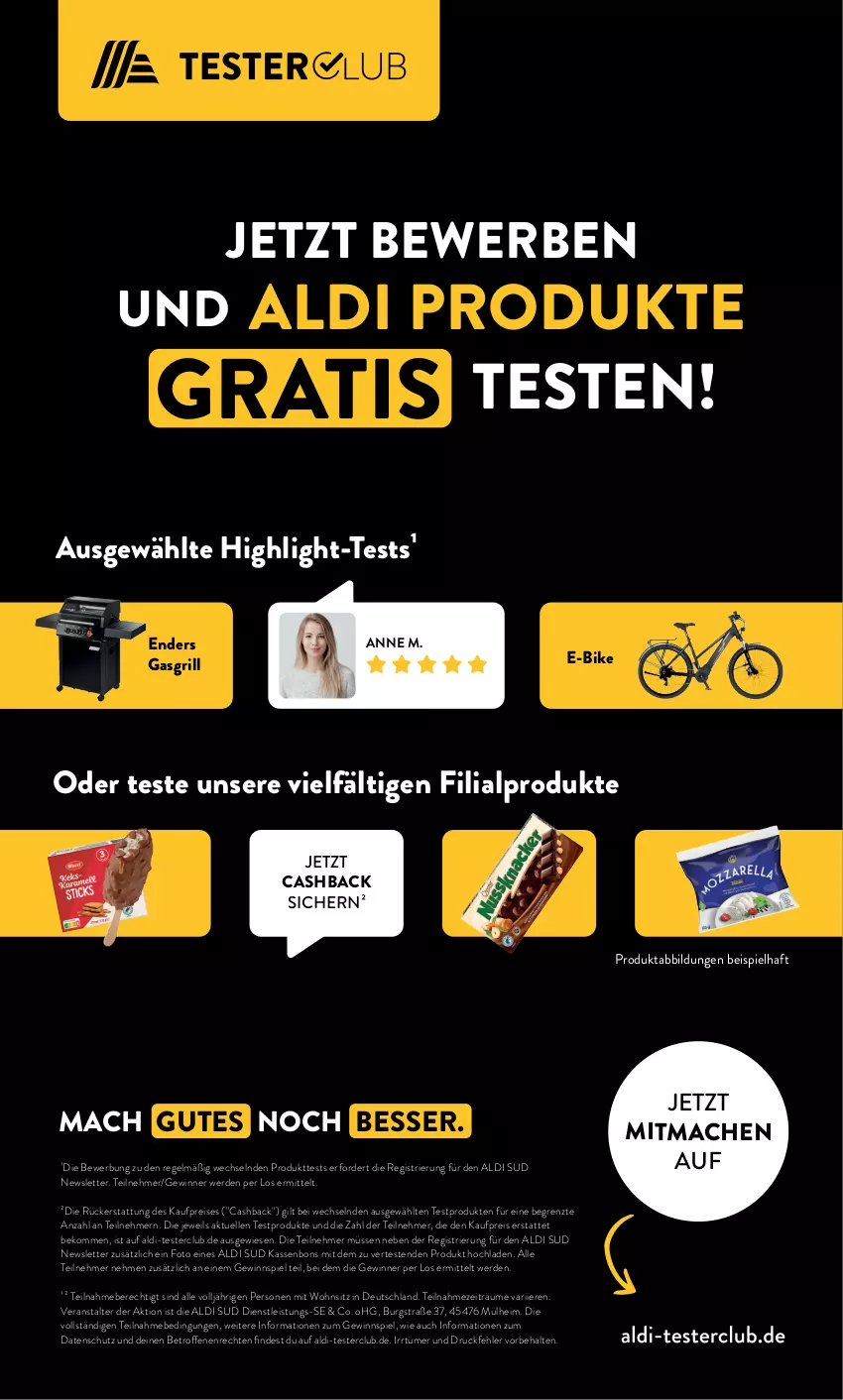 Aktueller Prospekt AldiSud - NÄCHSTE WOCHE - von 02.10 bis 07.10.2023 - strona 50 - produkty: aldi, alpro, beko, E-Bike, eis, elle, enders, erde, gasgrill, gewinnspiel, grill, mac, reis, Ti, ZTE