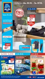 Gazetka promocyjna AldiSud - NÄCHSTE WOCHE - Gazetka - ważna od 07.10 do 07.10.2023 - strona 1 - produkty: aldi, auto, Bad, Bau, bier, Edelmarzipan, eis, ente, handschuhe, handtücher, leine, marzipan, reis, schuhe, Ti, tücher, waschhandschuh