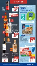 Gazetka promocyjna AldiSud - NÄCHSTE WOCHE - Gazetka - ważna od 07.10 do 07.10.2023 - strona 36 - produkty: amarula, aqua, asbach uralt, ball, eis, elle, fisch, fische, Fischer, flasche, garnelen, gin, nuss, ouzo, reis, rel, Ria, Rio Mare, salat, saupiquet, Schal, Schale, Schere, schnitten, Southern Comfort, spirituosen, teller, thunfisch, Ti